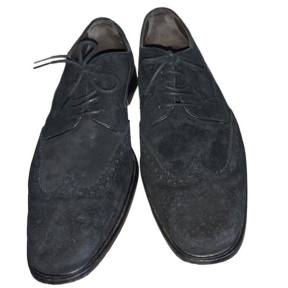 Men\'s TOD\'S Black Suede Lace Up Wingtip Oxford Brogue Dress Shoes Size 8.5 main image 4